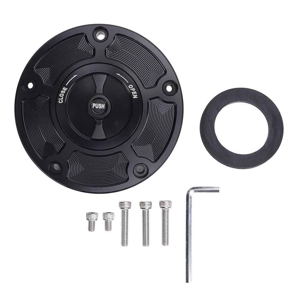 Keyless Motorcycle Fuel Tank Cap Press Twist Off CNC Gas Cap Replacement for 800MT 650NK 400GT 400NK 450NK 250NK 450SR