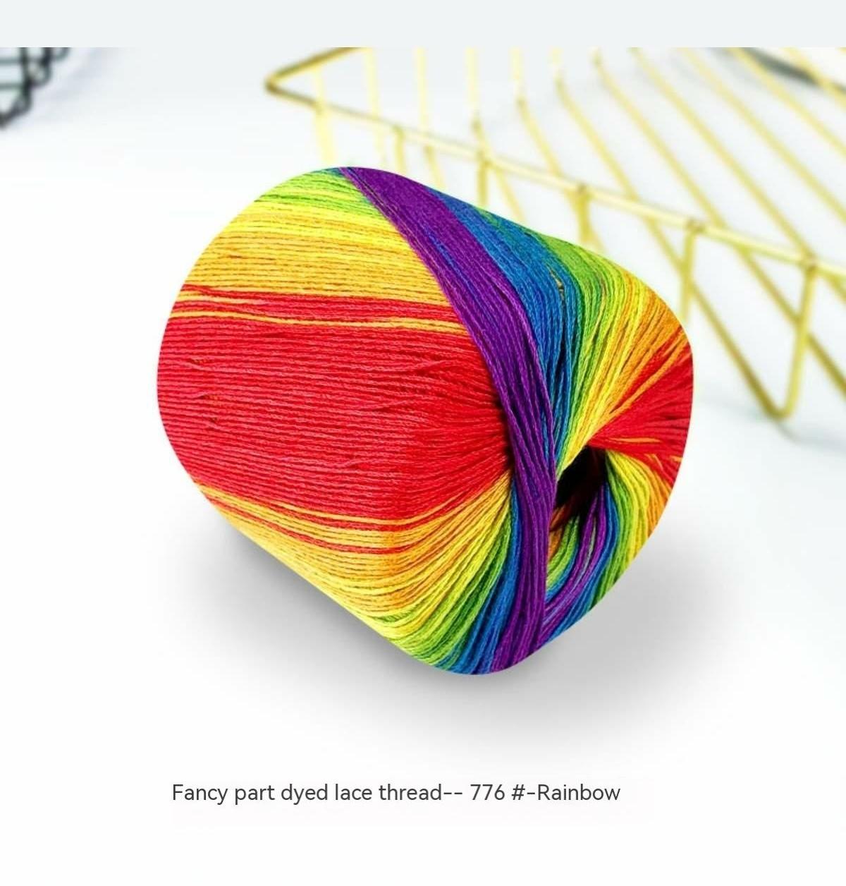 

10 шт./лот чистый хлопок окрашенная в пространстве кружевная нить жестокий медведь ручная вязка крючком шаль тонкая шерсть