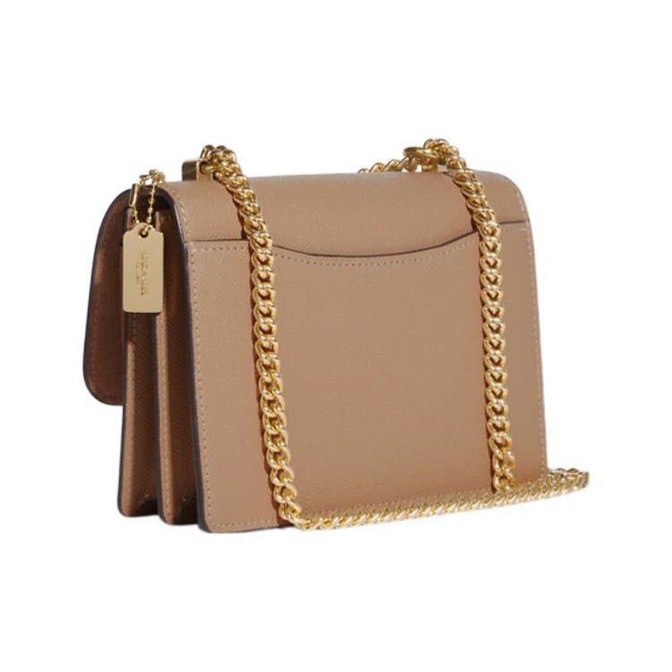 Coach Klare 18 Solid Color Fashion Snap Closure Multi-Functional Zipper Pocket Crossgrain Leather Shoulder Bag Women Shoulder Bag C9949-IMTAU