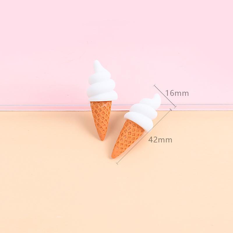 10 Stück Cartoon Kawaii Mini Harz Eiscreme Scrapbooking Verzierung Miniatur Flachrücken Material Zubehör Handyhülle DIY