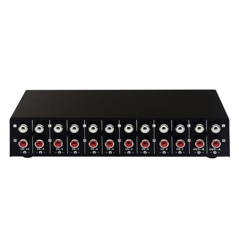 10 in 2 out/2-In 10-Out Sound Signal Selection Switcher Switching Comparator Double Way Easy Switching 10Hz-50KHz