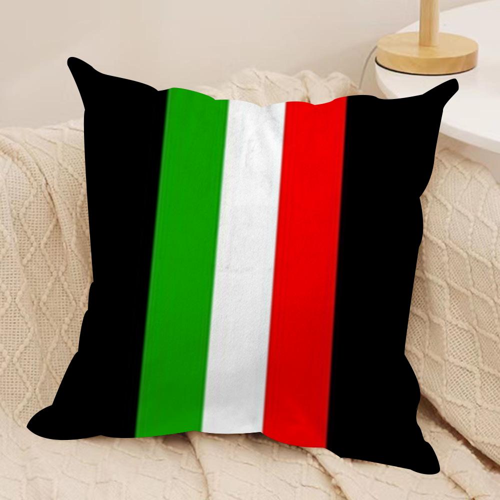 IIitalian Flag Cushion Cover Soft Plush Fabric DoubleSided Printed Sofa Cushion Cover for All Seasons Home Decor Gift