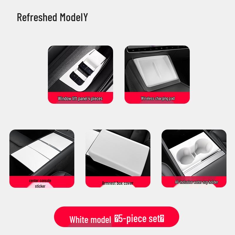 Silicone Button Stickers for Tesla Model Y/YL Door Panel & Window Lift Interior Mods