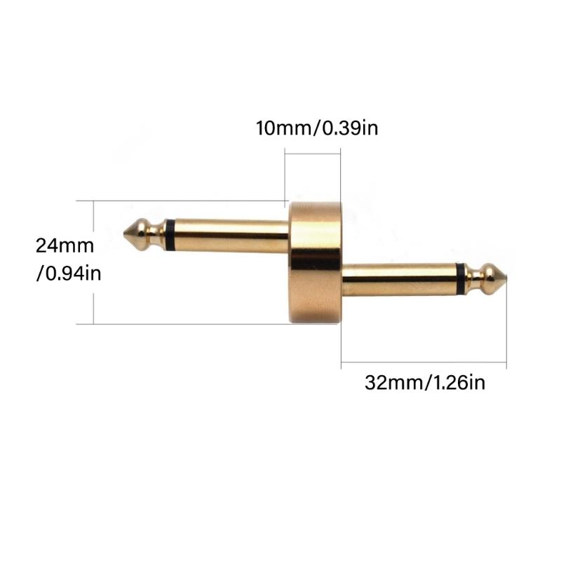 Z Type Guitar Pedal Connector Gold Plated Coppered Construction for Enhances Auditory Performances