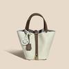 2025 Trending Women's Genuine Leather Cowhide Bucket Bag: Versatile, Top Layer Vegetable Tanned Handbag