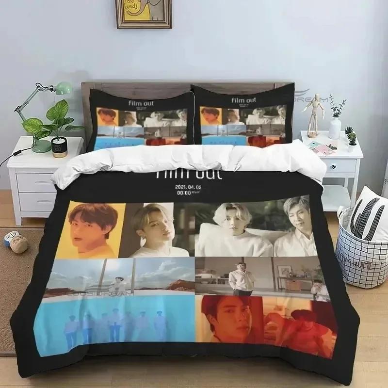 Luxury New 3D Print Korean Popular Male Singer Group Bedding Set,Duvet Cover Bed Set Quilt Cover King Queen Size Bedding Set