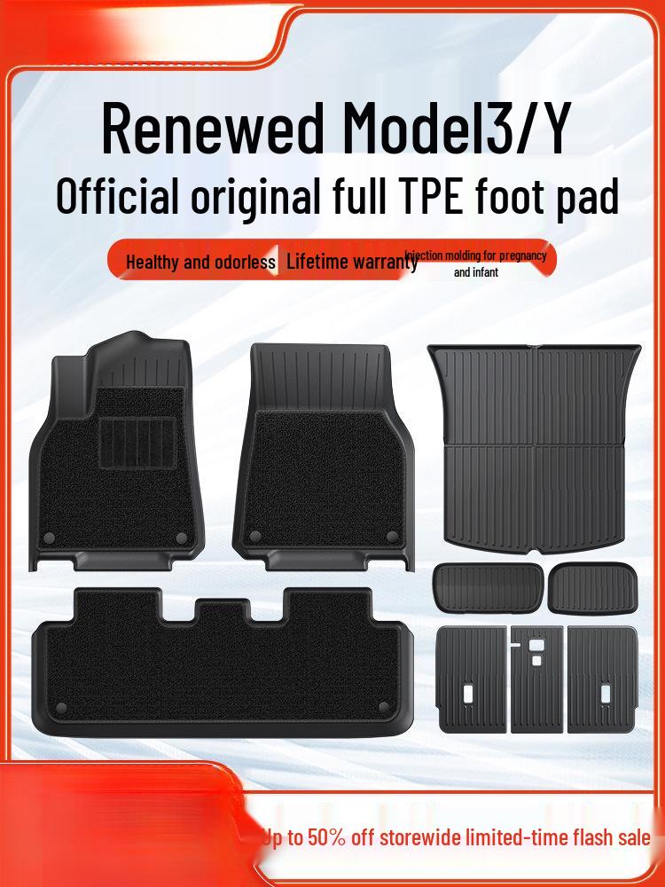 Tesla Model 3 & Y Full Coverage TPE Floor Mats by YL