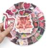 Red Series Waterproof Graffiti Stickers (72 Sheets) for Suitcase, Laptop, Guitar, Car, Motorcycle