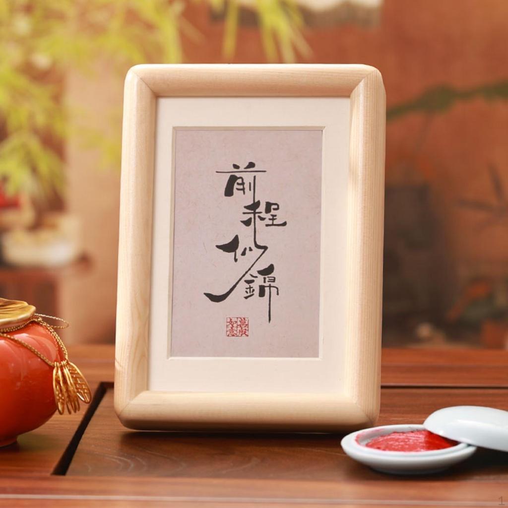 Hardwood picture frame, round corners, desktop display, office décor Black Walnut 29.7*21cm