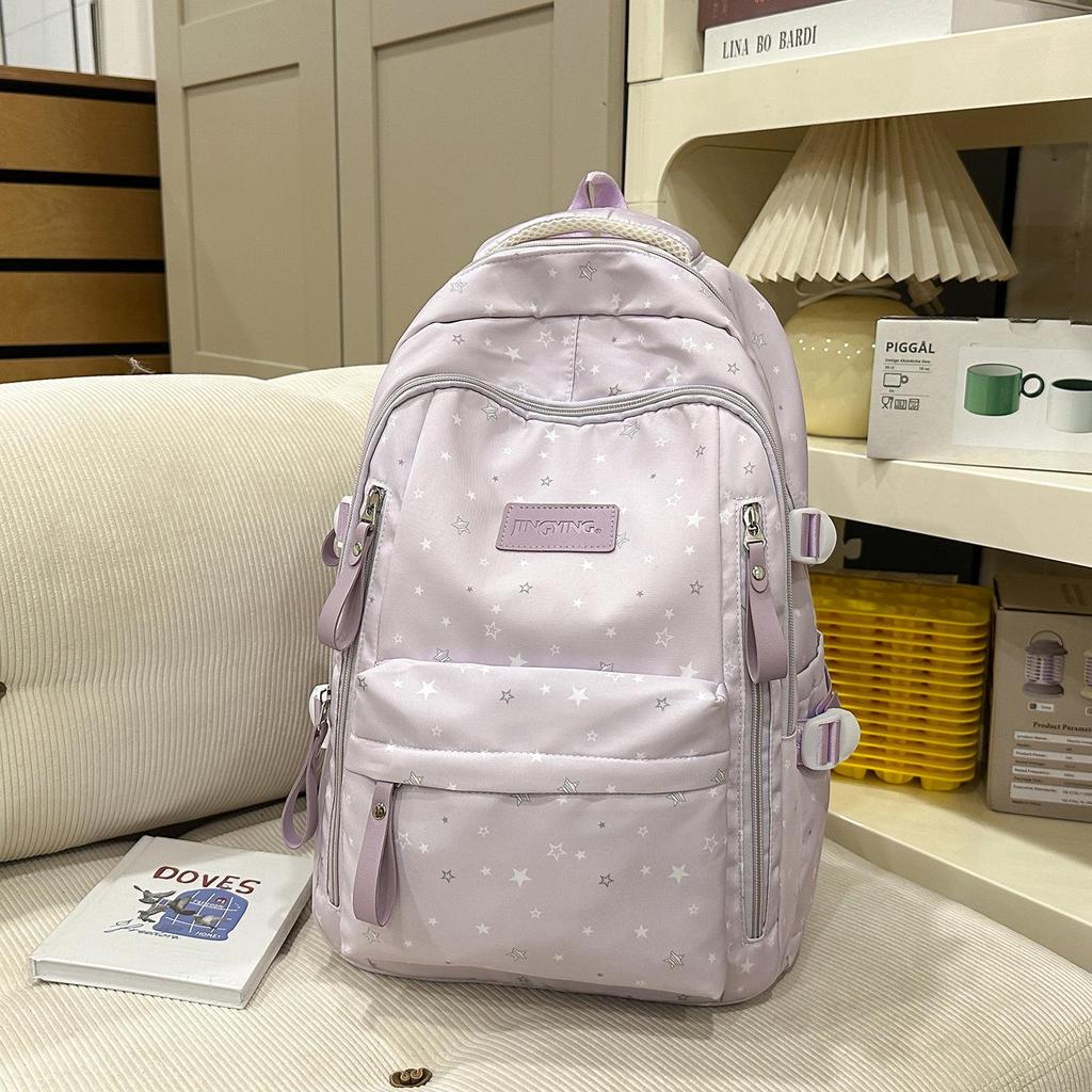 Mori Style Cute Star Backpack: High-End, Lightweight, Large Capacity for Middle School Students