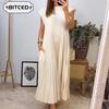BITCED Moda damă vară primăvară culoare uni imprimeu mâneci scurte decolteu rochii casual