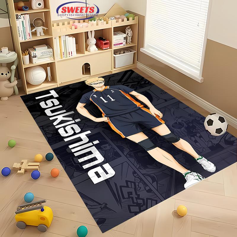 Haikyu Koberec Novinka! Protiskluzová Zvuková Izolace, Koberec do Obývacího Pokoje Ložnice K Posteli a do Kancelářských Prostor, Odolná Pratelná Podložka