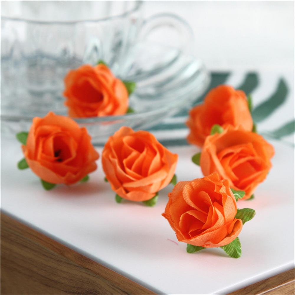 Rose Artificial Flowers 50pcs Simulation Flower Head Fake Roses Wedding Decorated Wall Flower Arrangement home Party Decoration