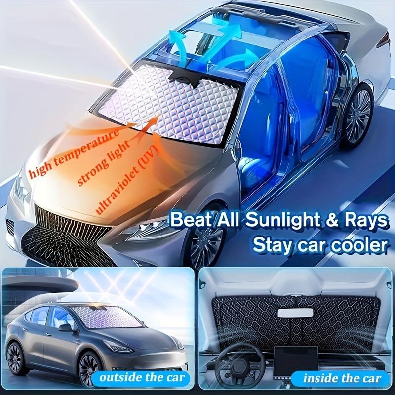 Niversal Foldable Windshield Sunshade - Heat Reflective Car Window Cover for Sun Protection, Fits Most Vehicles