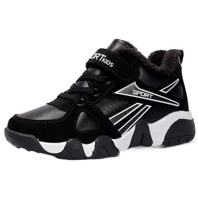 Boys' Cotton Shoes Winter New Velvet Medium and Older Children's Sports Shoes, Small Boys Warm and Non-slip Thickened Large Cotton Shoes