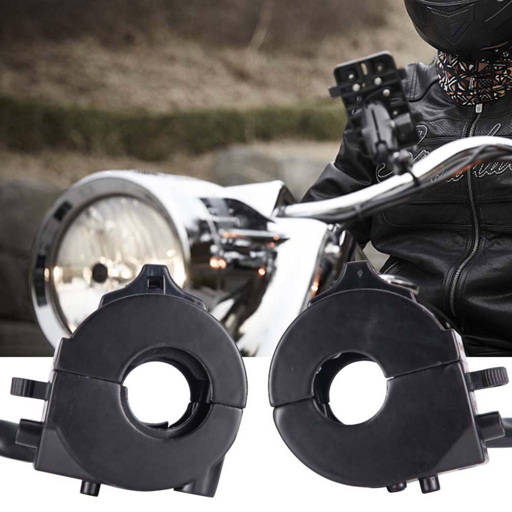 Pair of Universal 22mm Motorcycle Handlebar Switch Control Left & Right Side Horn