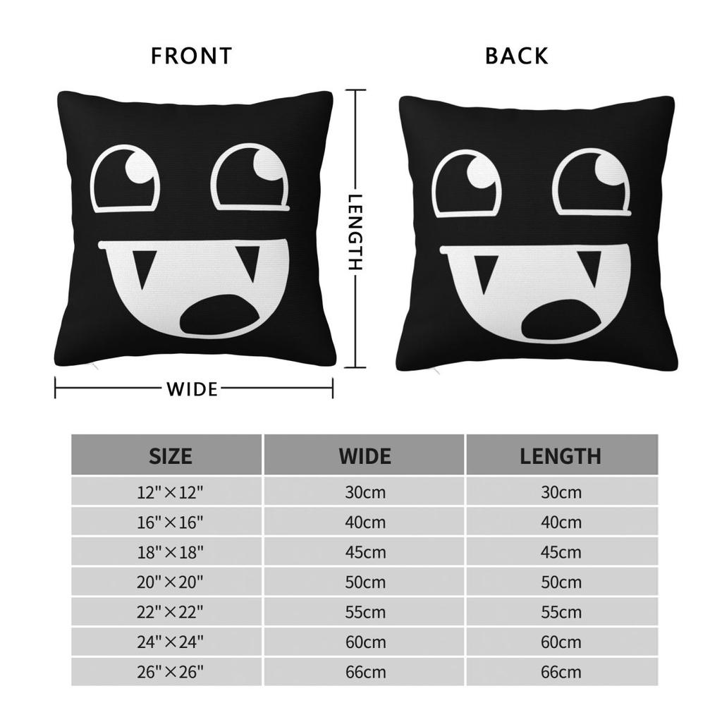Funny Domo Kun Face Pillow Case Meme Anime Doll Cushion Covers Custom Zippered Decor Pillowcase for Bed 18"