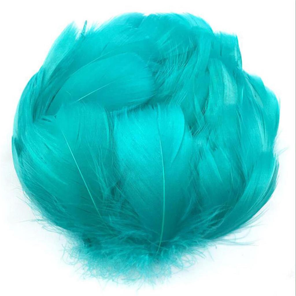 100 Stück 8-12 cm Mittelschwebende Gänsefeder Naturfarbige Feder für Hochzeitsfeier Kleidungsdekoration DIY Bastelfedern