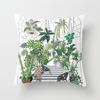 Green Tropical Leaf Pillow Cover Fleshy Polyester Pillow Cushion Cover Decoration Salon Home Decor Throw Pillows Car Seat Chair