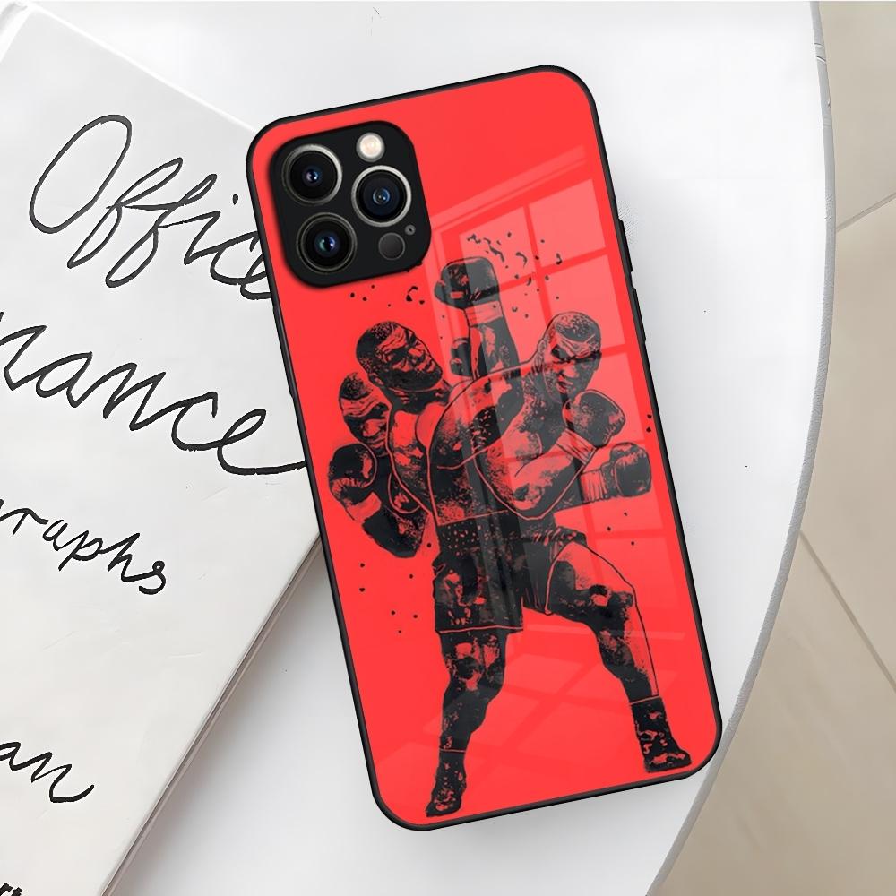 Mike Tyson Boxer Man Phone Case for Iphone 16 15 14 12 11 13 Pro Max Mini X Xr Xs Se 8 Puls glass Cover