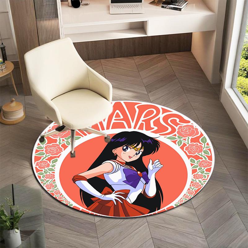 Cute Cartoon Theme Sailor Moon Tsukino Usagi Cartoon Rug Multifunctional Household Anti-slip Decorative Door Mat, Outdoor Floor Mat, and Carpet Q12