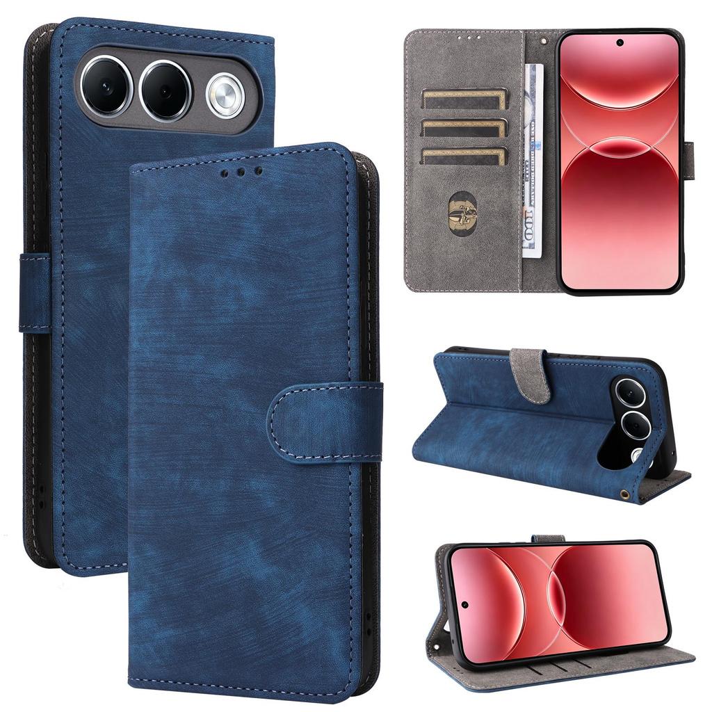 Housse à rabat compatible pour OPPO A7 Pro en cuir PU Protection intégrale avec [Blocage RFID]