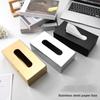 Wall Mount Tissue Box Metal Storage Case, Rectangular Pull Out Tissue Holder for Bathroom Kitchen and Dining Use