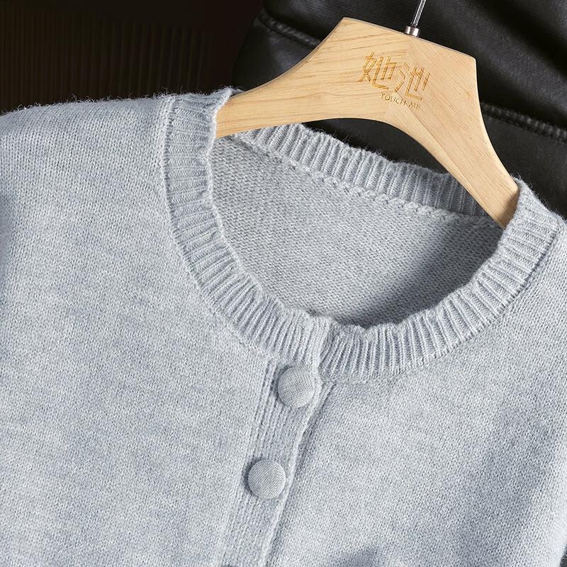 Women's French Style Lace Hem Knitted Cardigan