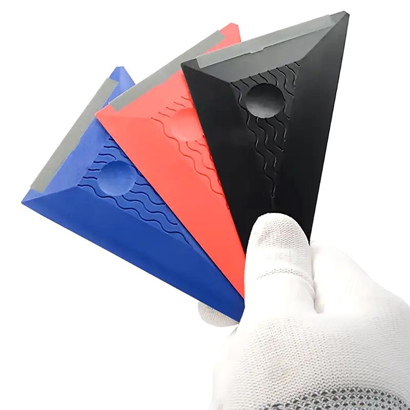 Automotive Film Sticking Tool Silicone Soft Scraper Film Pasting Construction Scraper Triangular Silicone Scraper