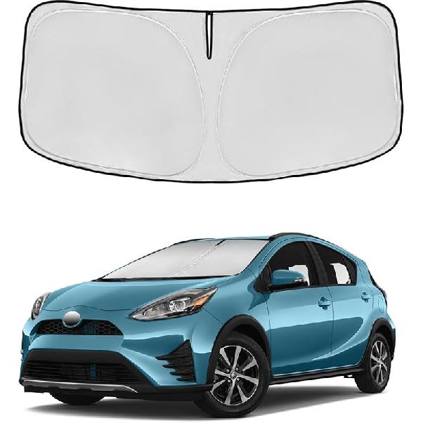 Windshield Sun Shade For Mazda 3 2014-2018 Double Layer 240T Front Window Shade Fit Mazda 3 Sun Visor Foldable Shade Blocks UV Rays Summer Must Have