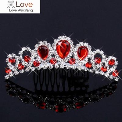 Niedlicher Kristall-Haarkamm mit Strasssteinen, Prinzessinnenkrone, Geburtstagsparty-Tiaras für Mädchen, Kinder, Haarschmuck, Mode-Accessoires
