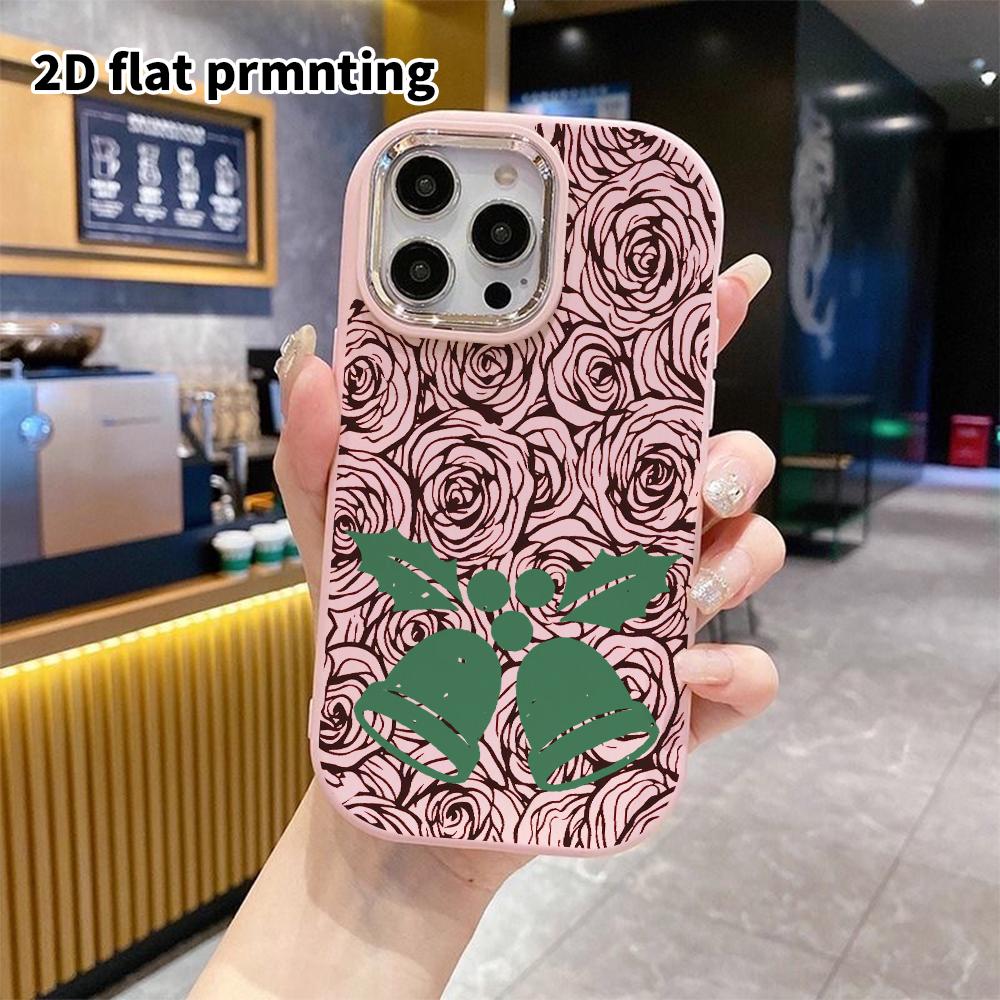 Phone case: 2D flat design suitable for iPhone 18, 17, 16, 15, 14, 13 Pro protective case, couple style, holiday theme, Christmas and Halloween gifts