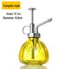 Creative Hand-Pressure Glass Watering Sprayer with Colored Transparent Pumpkin Design