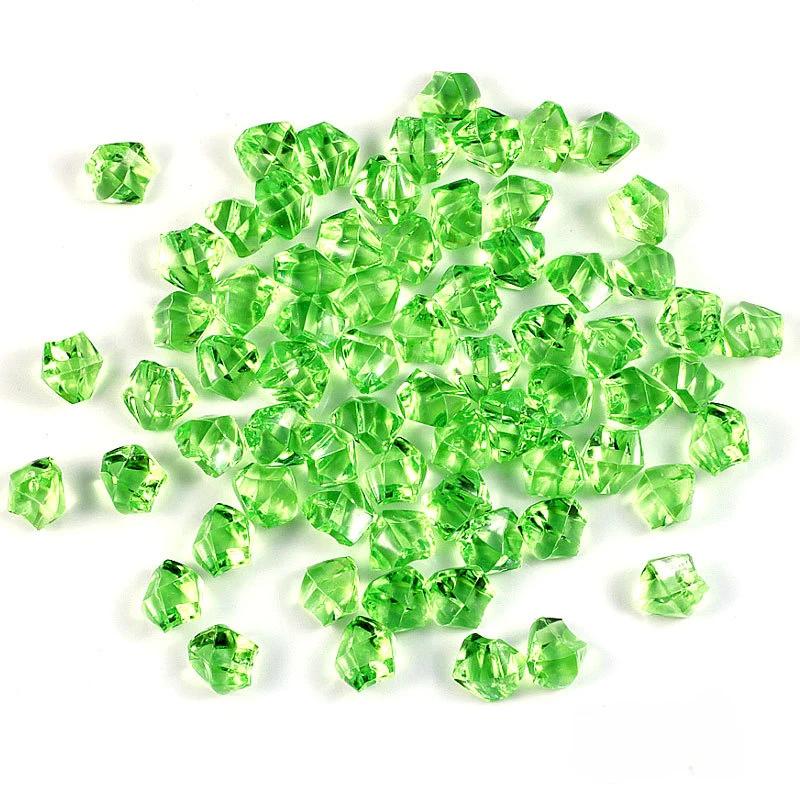 

100/200 шт. Кристаллы, домашний декор, украшение на Хэллоуин, аквариум, ваза, драгоценный камень, дробленый лед, украшения для аквариума и сада 100pcs зелёный
