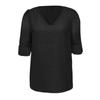 Women's Fashion Casual Color Short-sleeved Stitching V-neck Chiffon Loose T-shirt Top