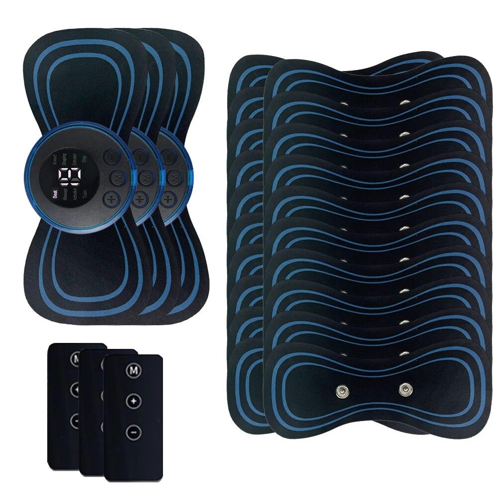 Smart Rechargeable Electric Neck Massager with Remote Control Portable Cervical Massage Patch for Fatigue Relief