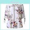 Timeless Fashion Womens Plus Size Floral Print Cold Blouse Camis Casual Shoulder Tops