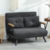 Convertible Sofa Bed, 4-in-1, 2-Seater, Foldable, 5-Level Backrest, Pillows, 102 X 73 X 81 Cm, Grey