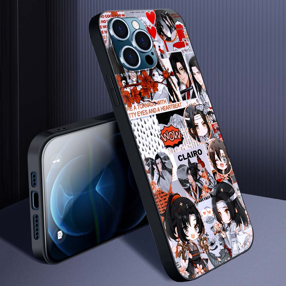 Mo Dao Zu Shi Wei Wuxian Anime Puzdro na knihy pre iPhone 13 14 11 12 Pro Max 7 8 Plus SE X XR XS Luxusný silikónový kryt Puzdrá na telefón