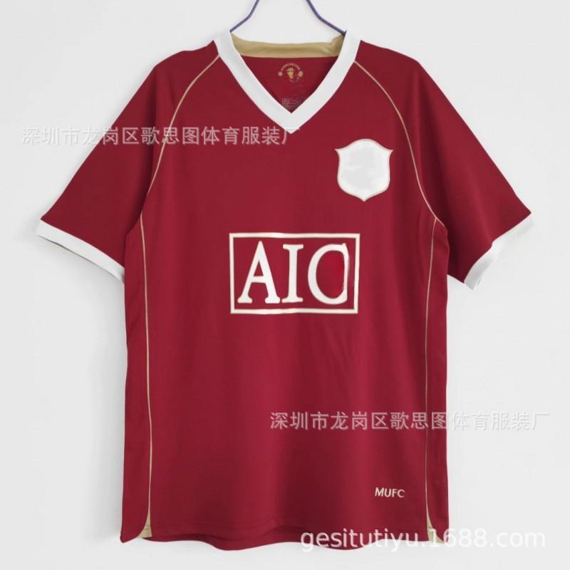 Retro Football Jersey Men Vintage Soccer Shirt Sports Training Top