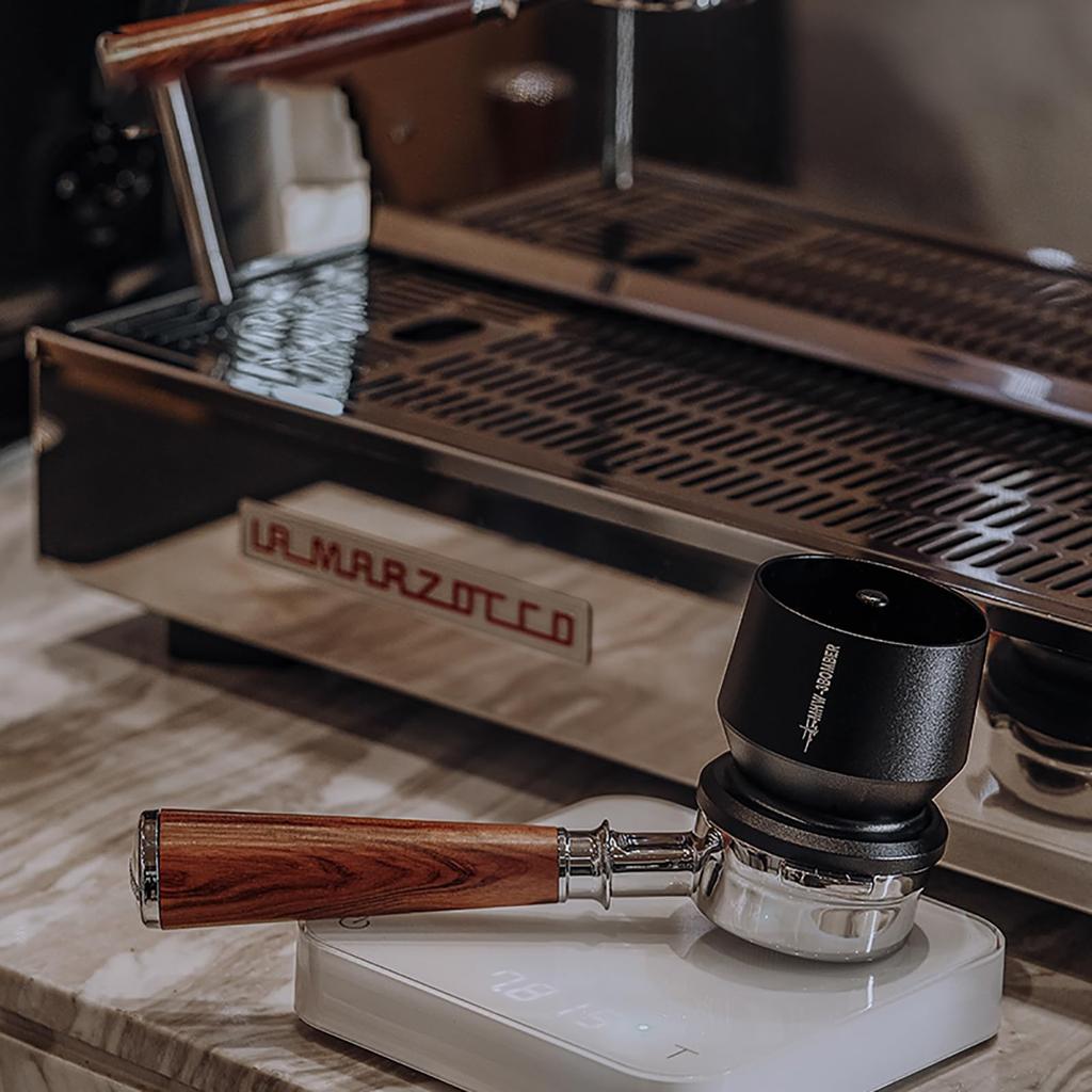 MHW-3BOMBER 51-54mm Espresso Dosing Cup, Coffee Powder Receiving Cup, 53mm Blind Shaker, Espresso Machine Accessories, Dosing Funnel, Black (DR5504B)