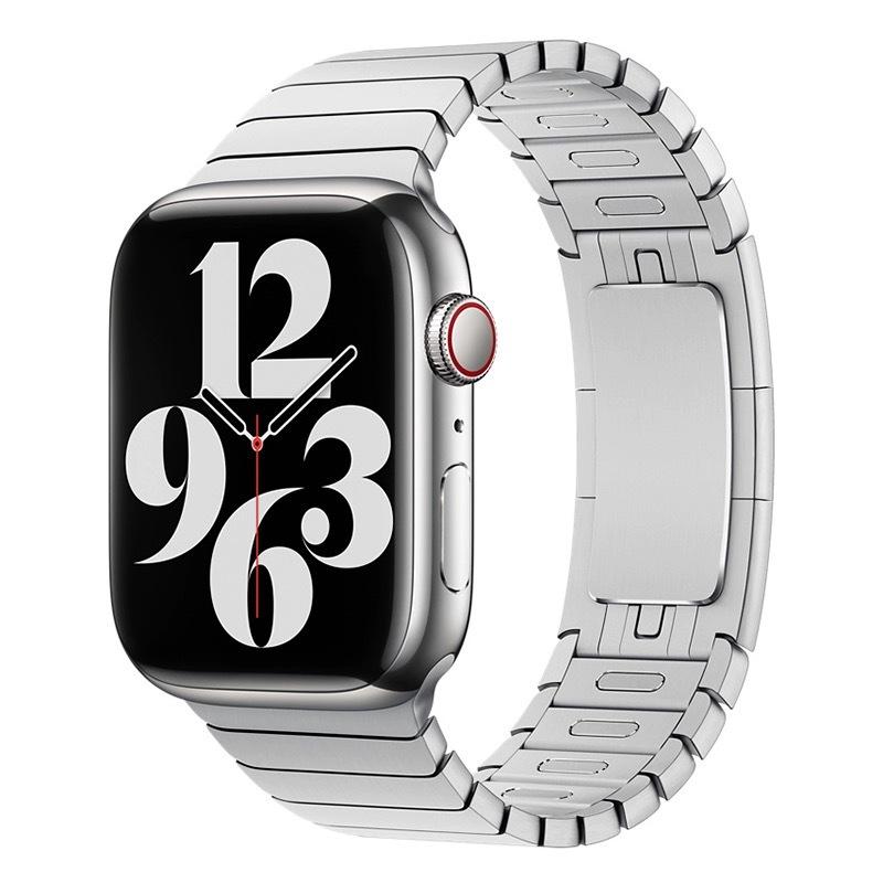 

Подходит для Apple Watch10 Apple Ultra, ремешок из нержавеющей стали с металлическим ремешком и кнопкой для снятия одной бусины 38/40/41MM(S10 42）