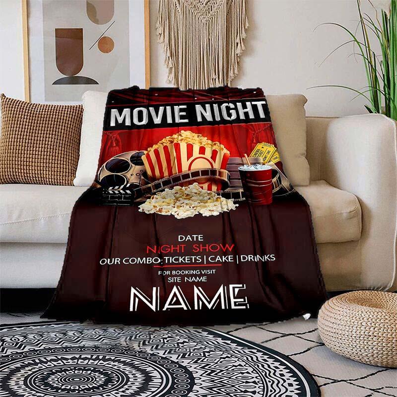 Movie Invitation Customize Your Name Blanket Used For Chair Office Sofa Bed Camping Soft And Warm Giving Friends And Relatives Birthday Graduation