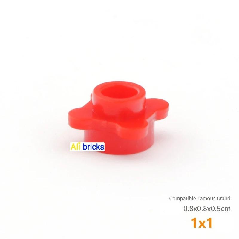 

10pcs 33291 28573 Plate Round 1x1 featuring Flower Edge Block Moc Colour Accessories Works With featuring Brick DO IT YOURSELF Children s Toy 10pcs