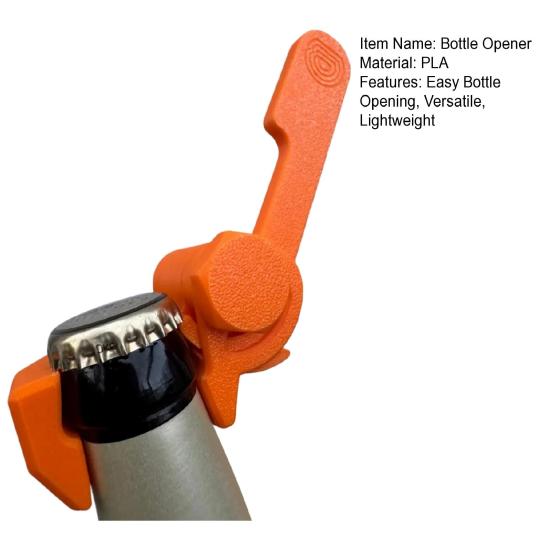 Bottle Opener with Lever Design Portable Beer Cap Remover for Glass Bottles Lightweight Essential Kitchen Tool for Outdoor Camping Party