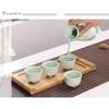 Japanese  Ceramic Tea Cup Izakaya Porcelain Bar Sets White Spirit Bottle Dispenser Sake Pot Sake Cup Kiln Porcelain Bar Set