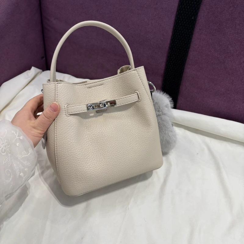 Pink vegetable basket bucket bag women s new commuter handbag underarm shoulder crossbody small bag