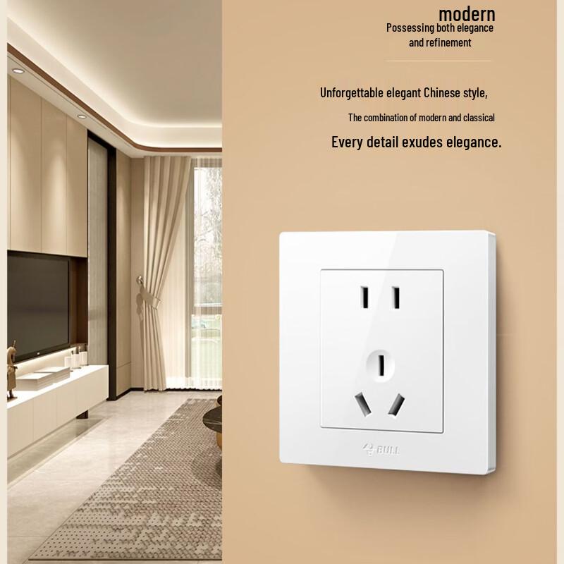 OIMG Multi-Outlet Wall Socket with Switch and Dual USB