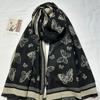 Butterfly Imitation Cashmere Winter New Classic Tassel Shawl Fairy Style Versatile Forest Style Thickened Cold Proof Scarf Dual Purpose