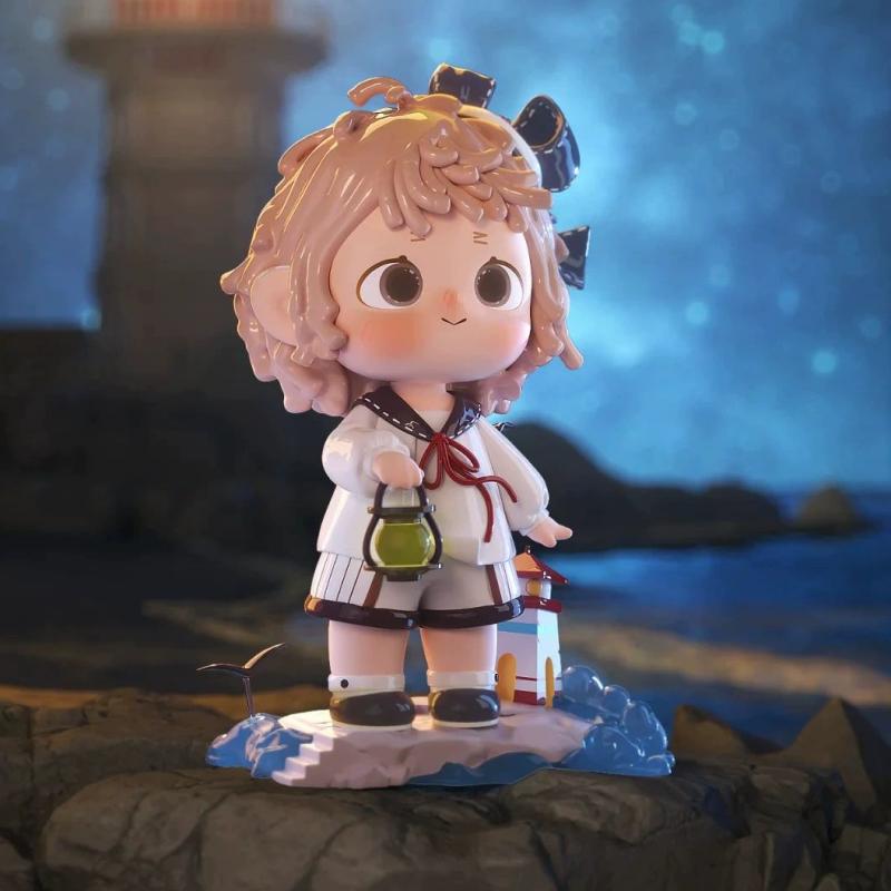 Dostępne i Autentyczne Fufu "Miasto Zmierzchowego Blasku" 3. Generacja - Figurka Trendy z Niespodzianką Urocza Dziewczynka z Kręconymi Włoskami Prezent i Dekoracja